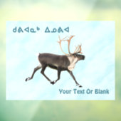 Kuvianak innovia - Cariou ( rendier ) op sneeuw Raamsticker (Vel 3)