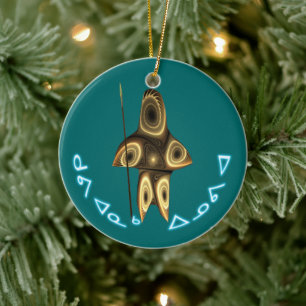 Kuvianak Innovia - Fractal Inuit Hunter Keramisch Ornament