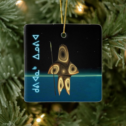 Kuvianak Innovia - Fractal Inuit Hunter Keramisch Ornament (Boom)