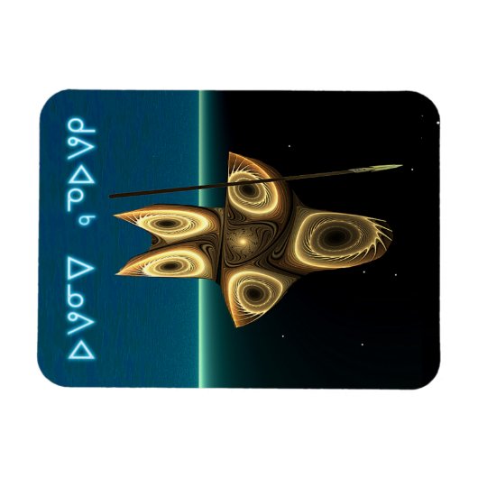 Kuvianak Innovia - Fractal Inuit Hunter Magneet (Horizontaal)