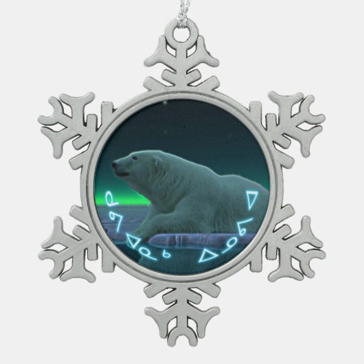 Kuvianak Innovia - Ice Edge Polar Beer Tin Sneeuwvlok Ornament (Voorkant)