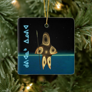 Kuvianak Innovia - Inuit-jager in fractal Keramisch Ornament