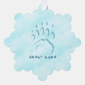 Kuvianak Innovia - Polar Beer Paw Print Ornament Kaart (Voorkant)