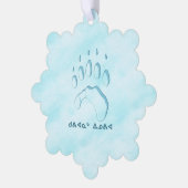 Kuvianak Innovia - Polar Beer Paw Print Ornament Kaart (Links)