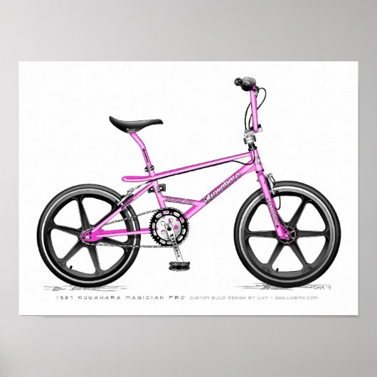 Kuwahara Magicia Pro LixBMX  BMX-schets Poster (Voorkant)