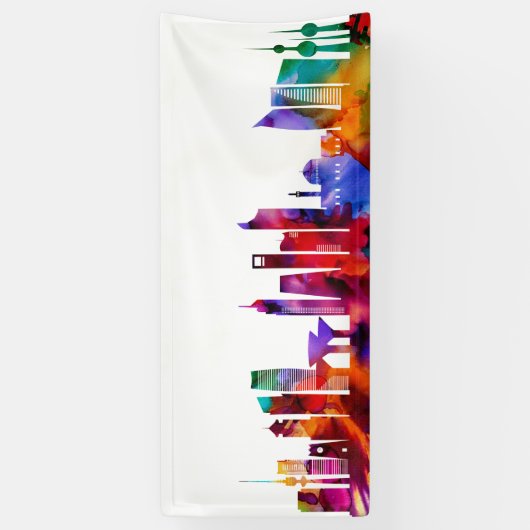 Kuwait City Skyline Spandoek (Verticaal)