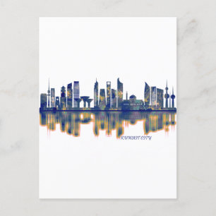 Kuwait City Skyline Uitnodiging Briefkaart