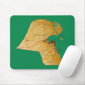 Kuwait Map Mousepad Muismat (Met muis)