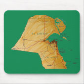 Kuwait Map Mousepad Muismat (Voorkant)