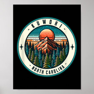 Kuwohi Mountains North Carolina Clingmans Dome Cad Poster