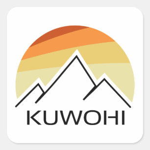 Kuwohi North Carolina Tennessee Retro Vierkante Sticker