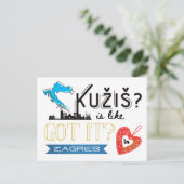Kužiš? Zagreb Croatia Briefkaart (Staand voorkant)