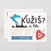 Kužiš? Zagreb Croatia Briefkaart (Voorkant / Achterkant)