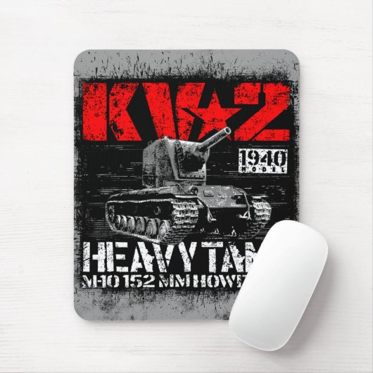 KV-2 zware sovjettank Muismat (Met muis)