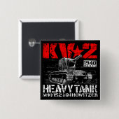 KV-2 zware sovjettank Vierkante Button 5,1 Cm (Voorkant /achterkant)