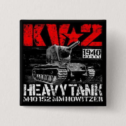 KV-2 zware sovjettank Vierkante Button 5,1 Cm (Voorkant)