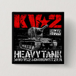KV-2 zware sovjettank Vierkante Button 5,1 Cm