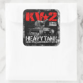 KV-2 zware sovjettank Vierkante Sticker (Tas)