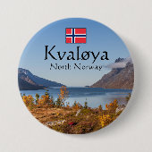 Kvaloya Island Ronde Button 7,6 Cm (Voorkant)