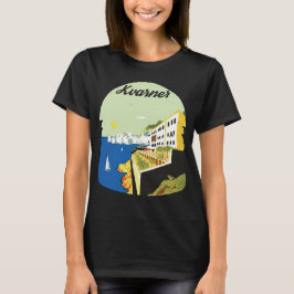 Kvarner Kroatië Baai Uitzicht Groene Reis T-shirt