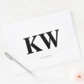"KW" Key West Ovale Bumpersticker Sticker (Envelop)