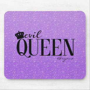 KWAAADAARDIGE KONINGIN Paarse Glitter Glam Kroon M Muismat