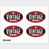 kwaad 001A Ovale Sticker (Vel)