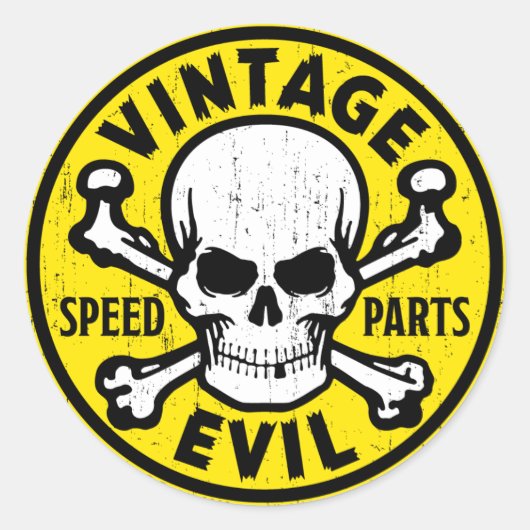 kwaad 007A Ronde Sticker (Voorkant)