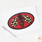 kwaad 009C Ovale Sticker (Envelop)