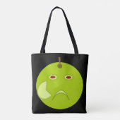 Kwaad Apple met Scar Halloween Canvas tas (Achterkant)