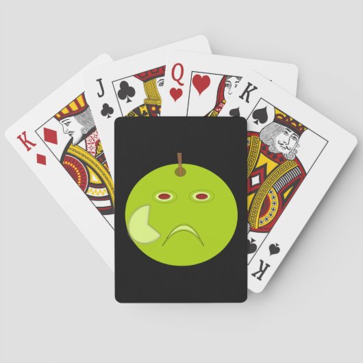 Kwaad Apple met Scar Halloween-spelkaarten Pokerkaarten (Achterkant)