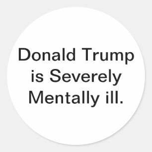 Kwaad geestelijk gestoorde Trump Noten Hankamer Ar Ronde Sticker