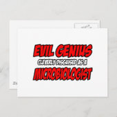 Kwaad genie...microbioloog briefkaart (Voorkant / Achterkant)