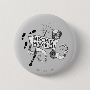 Kwaad Geschied Ronde Button 5,7 Cm