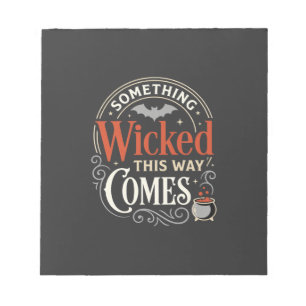 Kwaadaardig Dit Halloween-ontwerp komt_1 Notitieblok