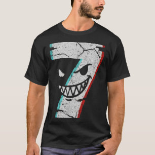 Kwaadaardig Nummer 7 T-shirt - 7 At 9 Grap 67 Meme