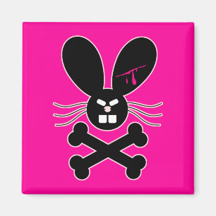 Kwaadaardige Emo Konijn Crossbones Magneet