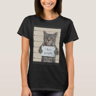 Kwaadaardige Kat Ik Haat Mensen 1 T-shirt