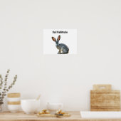 Kwaadaardige Konijn Humor Poster (Keuken)