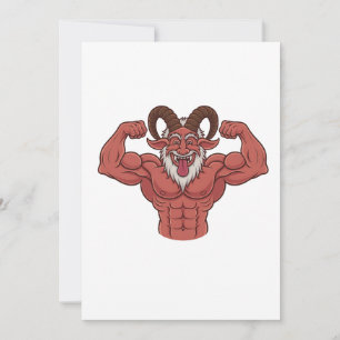 Kwaadaardige Krampus Kerstmis Spieren Trainen Fitn Kaart