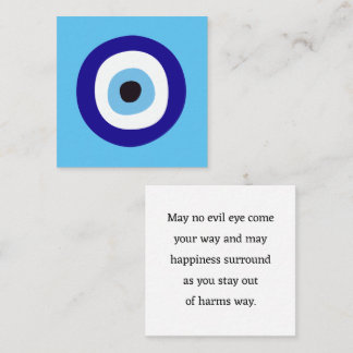 Kwaadaardige Oog Blauwe Nazar Goede Karma Deel Kaa Vierkante Visitekaartje