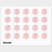 kwaadaardige tweeling ronde sticker (Vel)