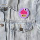 Kwaadwillige cupcake des Death Kawaii Button Badge (In situ)
