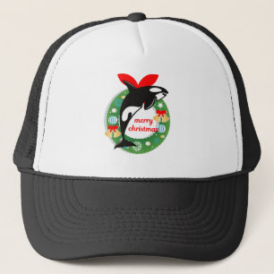kwaadwillige kerstmanwalvis trucker pet