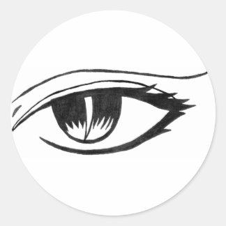 kwade ogen ronde sticker