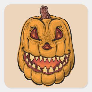 kwade pompoen stickers