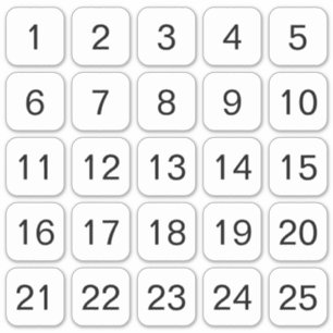  kwadraat aantal Stickers zwart