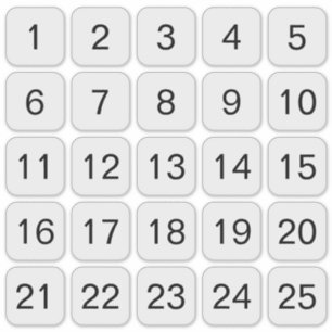  kwadraat aantal Stickers zwart