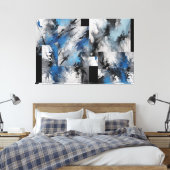 kwadraat Abstract Canvas Afdruk (Insitu (Slaapkamer))