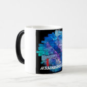 kwadraat magische mok (Voorkant links)